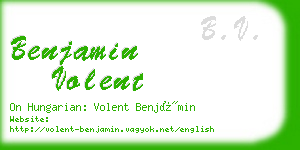 benjamin volent business card